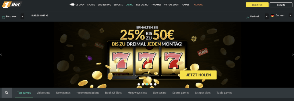 1Bet Casino Promotions und Turniere.