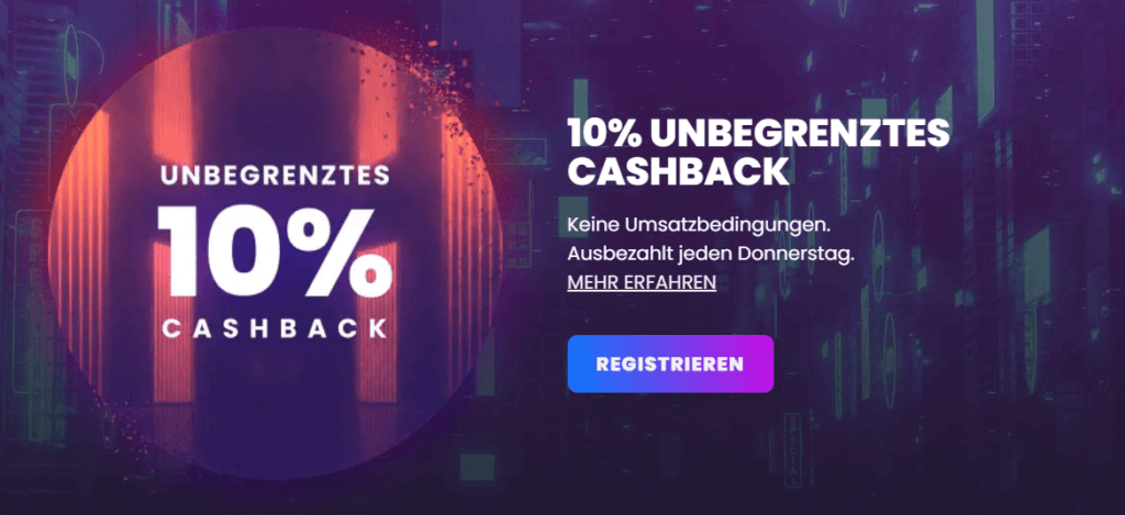 Cashback-Bonus bei Winny