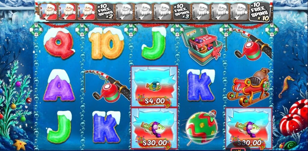 Die Bonusrunde von Christmas Big Bass Bonanza