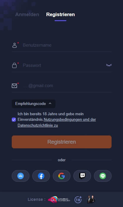 Für die Registrierung bei K8 reicht es, dieses Formular auszufüllen und Ihre E-Mail zu bestätigen.