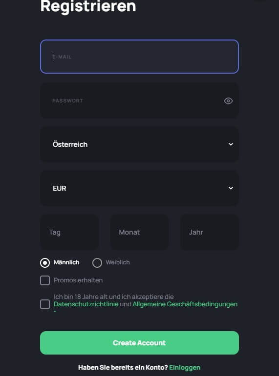 Um sich bei Betandplay anzumelden, füllen Sie einfach dieses Formular aus.
