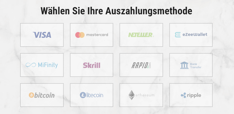 Das Auszahlen ist im Casinoly Online-Casino ein Kinderspiel.