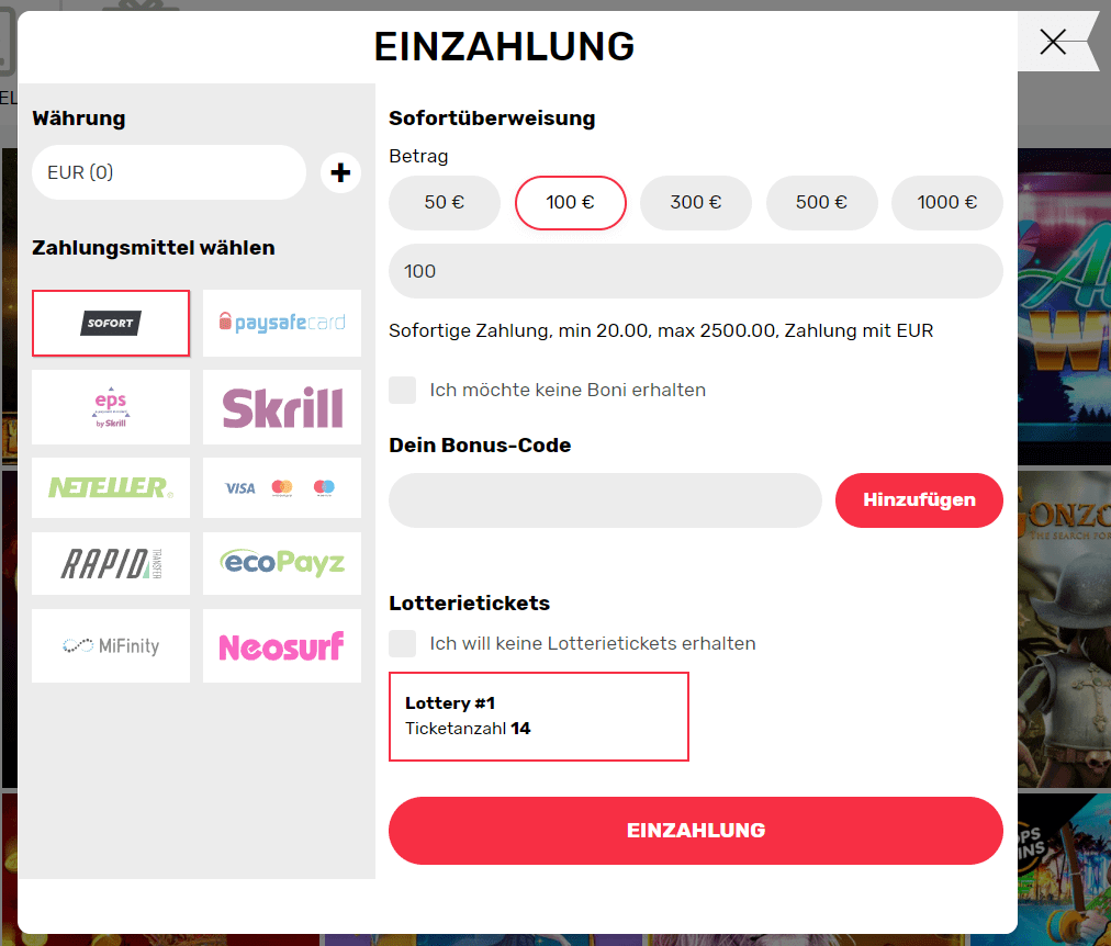 Einzahlungsmethoden im Online-Casino.