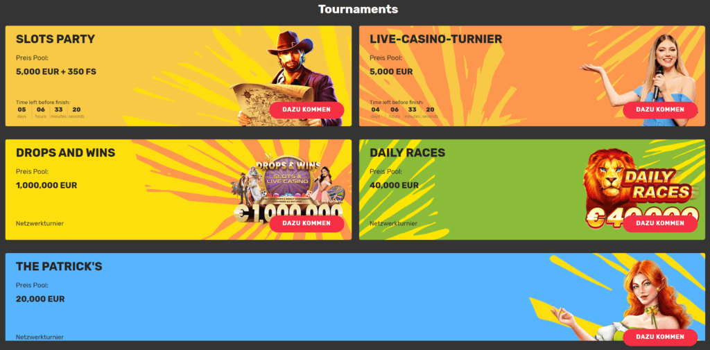 Crazy Fox Casino Bonusangebote, Turniere und Pragmatic Drops & Wins.