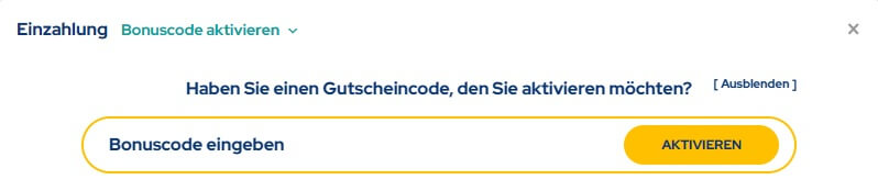 Geben Sie den Bonuscode ein, um Ihren Dolfwin Willkommensbonus in Anspruch zu nehmen.