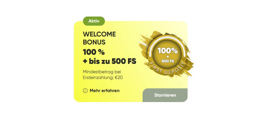 Nutzen Sie den Willkommensbonus beim Fresh Casino, um für Ihre ersten vier Einzahlungen Belohnungen zu erhalten: