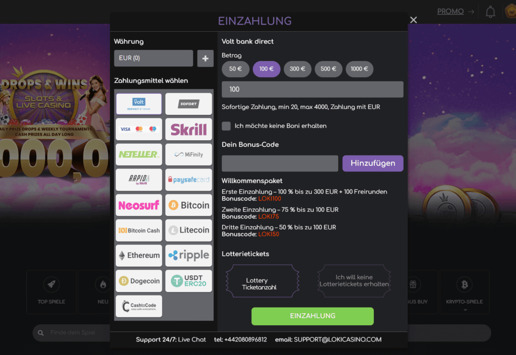 oder eine Vielzahl an Spielen gibt es in diesem Casino.