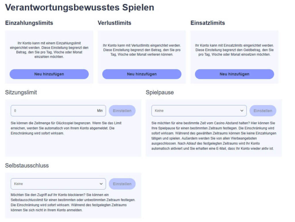 Sie können Ihre Limits und Kontosperrungen selbstständig festlegen.