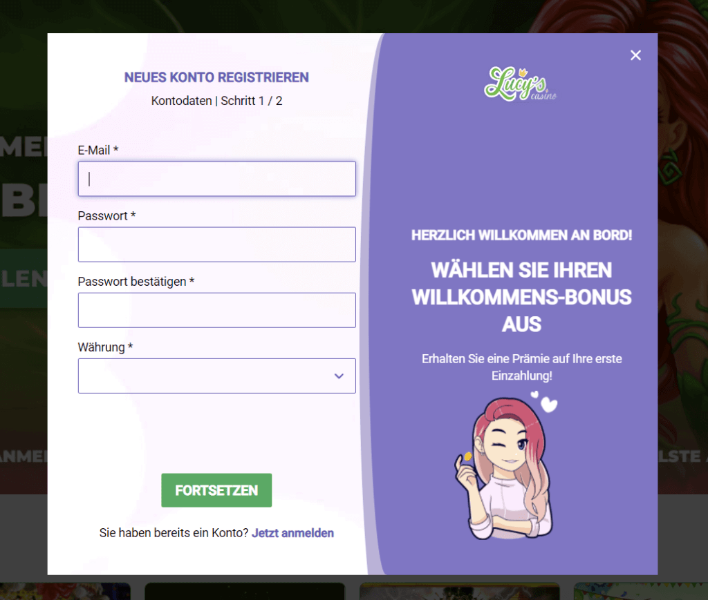 Lucys Casino Registrierung