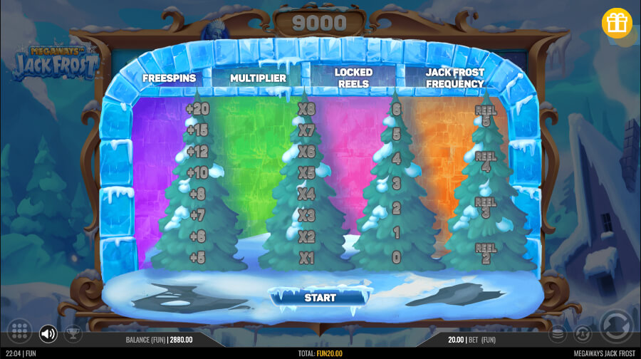 Megaways Jack Frost Funktionen