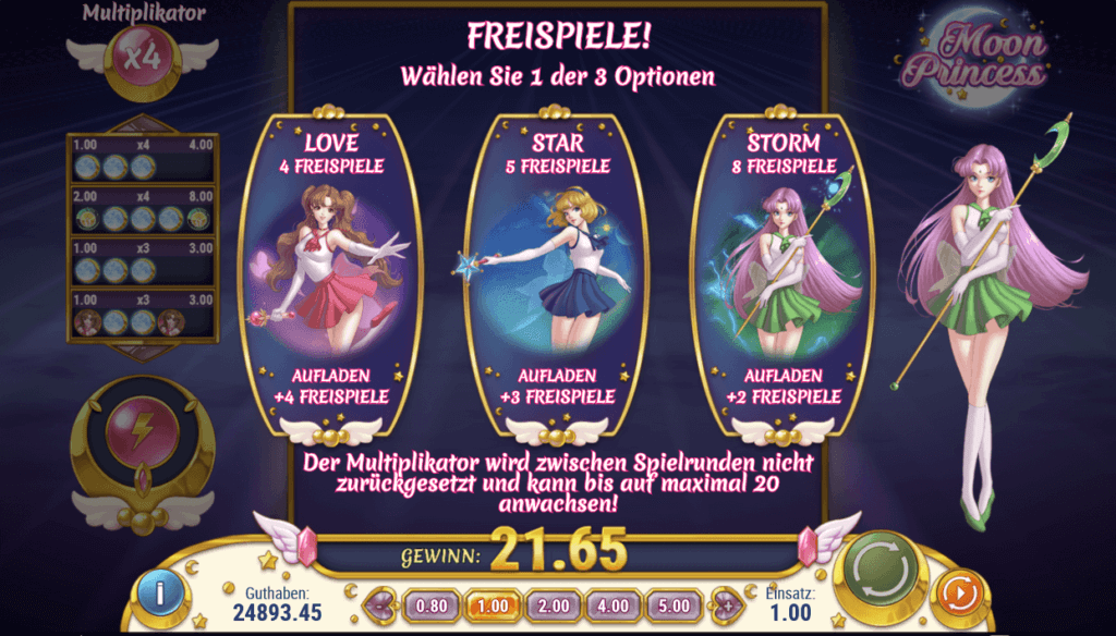 Mondprinzessin Freispiele