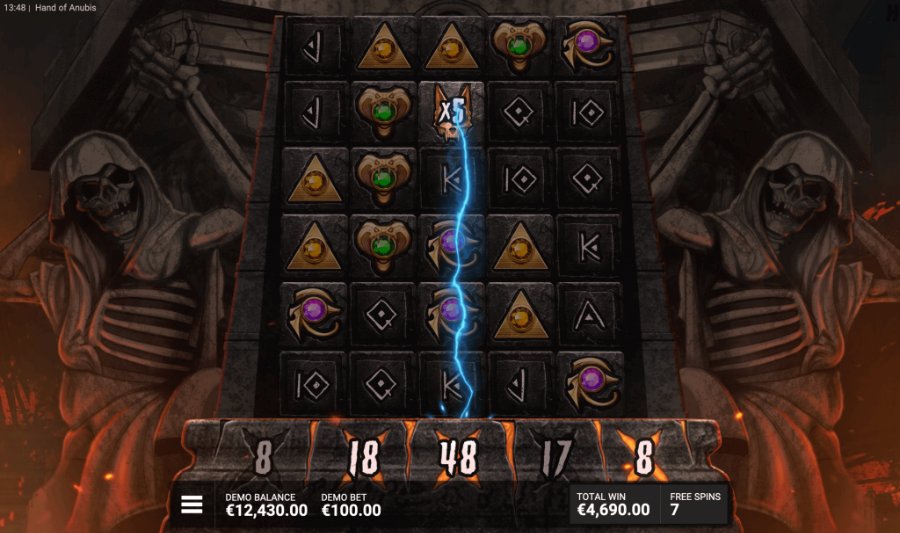 Multiplikator in Hand of Anubis