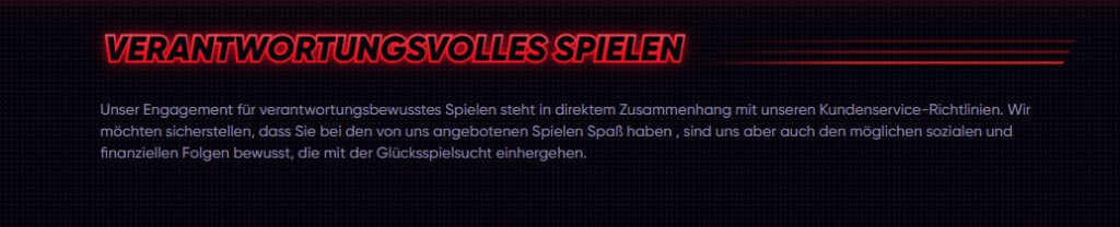 Beim verantwortungsbewussten Spielen bietet QuickWin lediglich Informationen an.