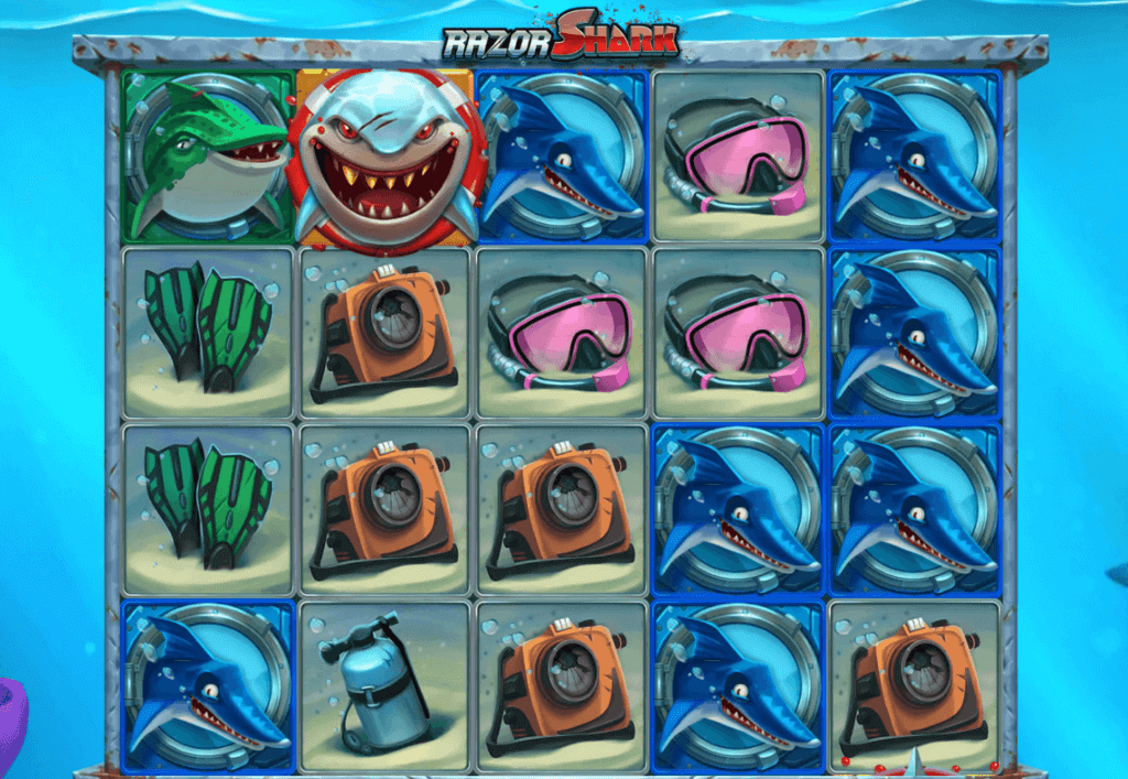 Razor Shark wird auf einem klassischen Spielfeld mit  <strong>5 Walzen und 4 Reihen</strong>  gespielt, wo  <strong>20 feste Gewinnlinien</strong>  zur Verfügung stehen. Um einen Gewinn zu erzielen, müssen mindestens drei identische Symbole auf einer dieser Gewinnlinien von links nach rechts erscheinen.