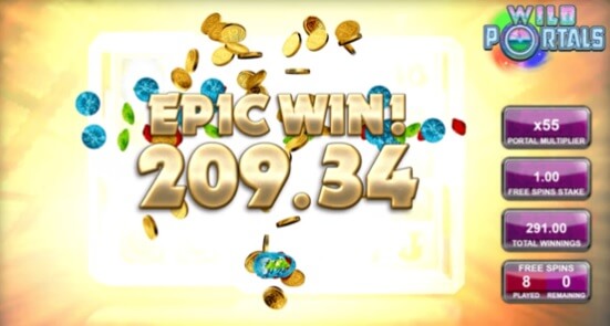 Wild Portals Megaways Gewinn