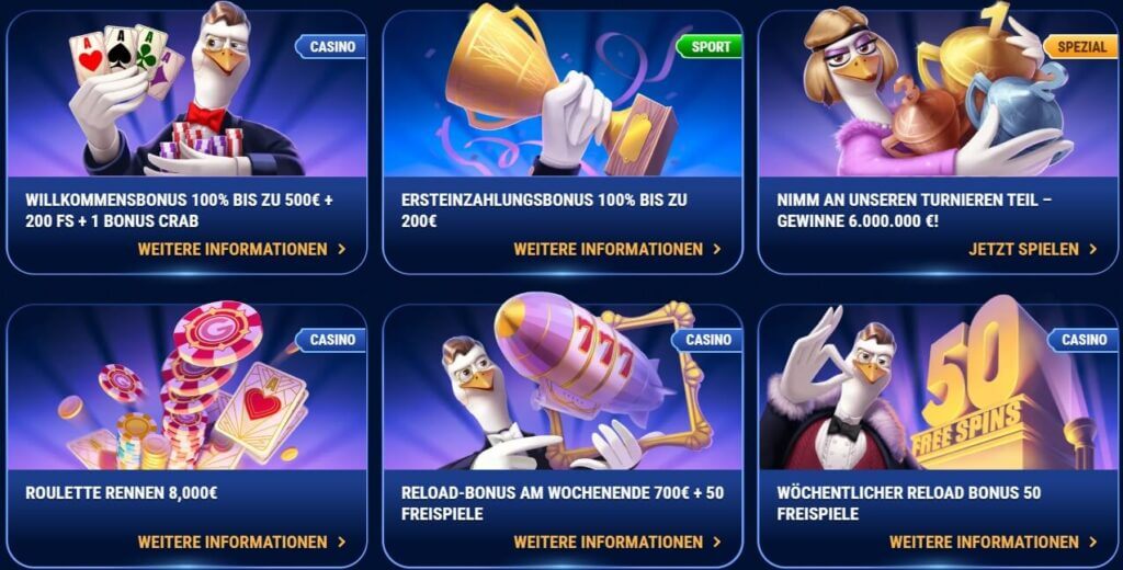 Das Bonusangebot im WinGaga Casino
