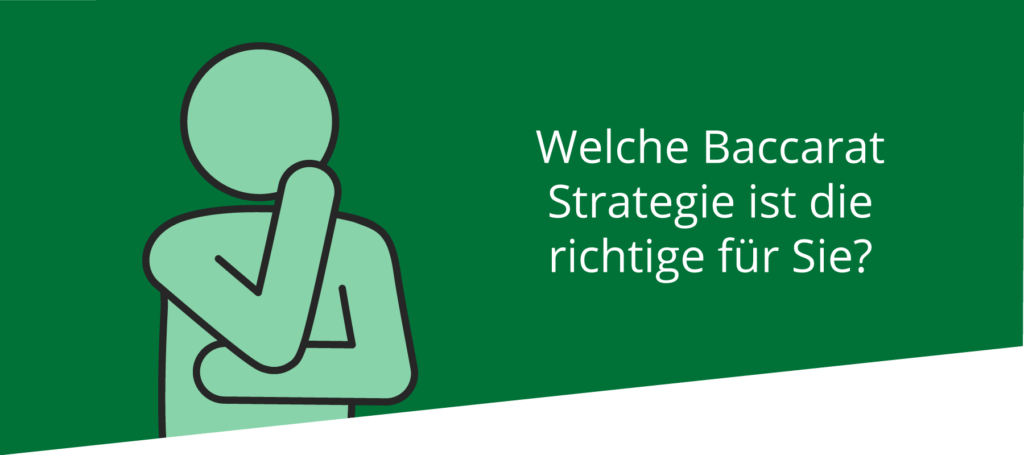 Obwohl Baccarat letztlich ein Spiel des Zufalls ist, kannst du mit einer soliden Strategie deine Ergebnisse deutlich verbessern. Vergleichbar mit anderen Spielen entscheidet hier nicht das Glück allein, sondern sorgfältige Planung der Einsätze und Spielzüge. So steht das Ziel nicht etwa im Gewinn eines einzelnen Spiels, sondern im Profit am Ende des Tages. Wir haben die beliebtesten Baccarat-Strategien gründlich getestet, damit du bestens vorbereitet und selbstbewusst am Baccarat-Tisch Platz nehmen kannst.
