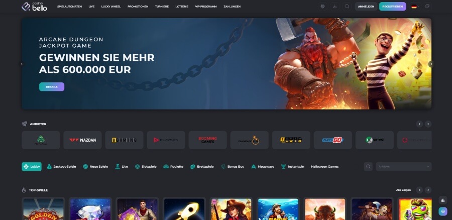 Der erste Eindruck des CasinoBello