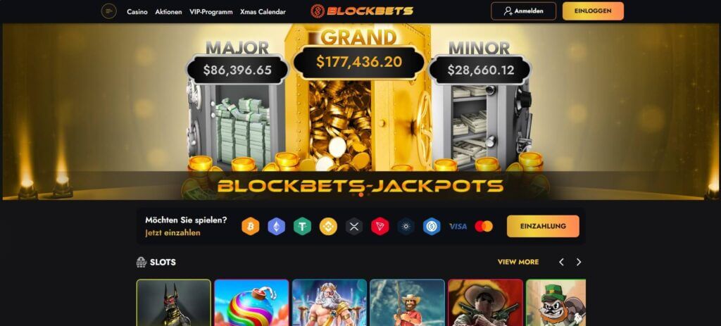 Die Webseite von BlockBets überzeugt durch ein modernes Design.