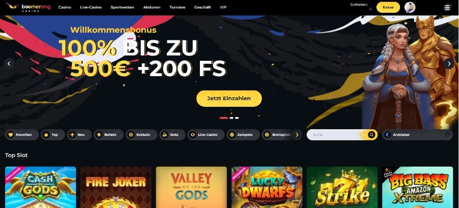 Boomerang Casino Homepage Willkommen im Boomerang Casino