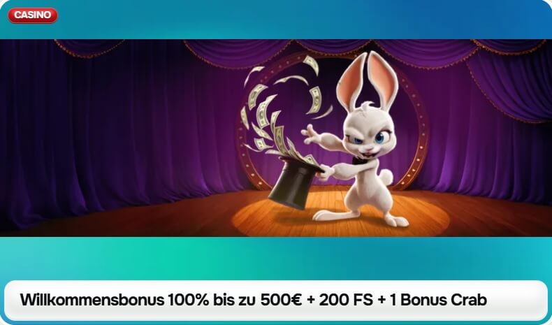 Der Willkommensbonus von Casinolo ist auf die erste Einzahlung beschränkt.