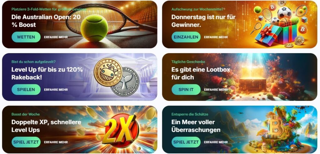 Unter den Dailyspins Boni gibt es viel zu entdecken.