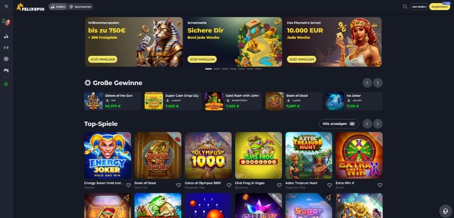Das Casino heißt Sie willkommen