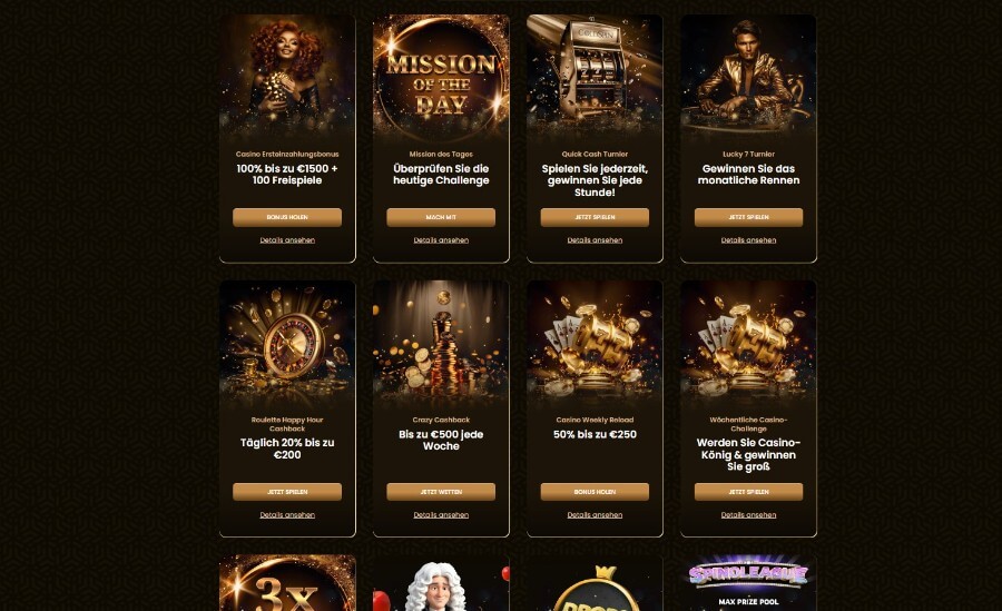 Das Bonusangebot im Goldspin Casino.