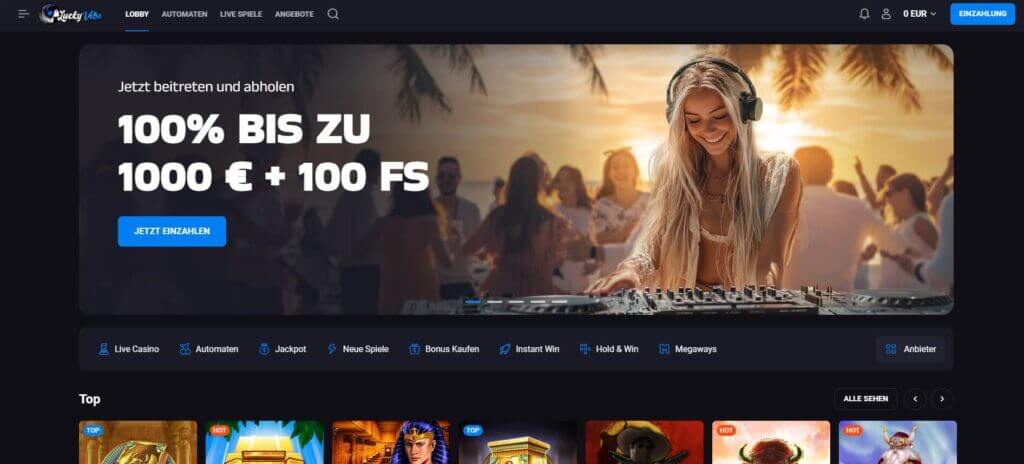 Das LuckyVibe Casino begrüßt neue Spieler mit einem Willkommenspaket, das bis zu 5000 € umfasst.