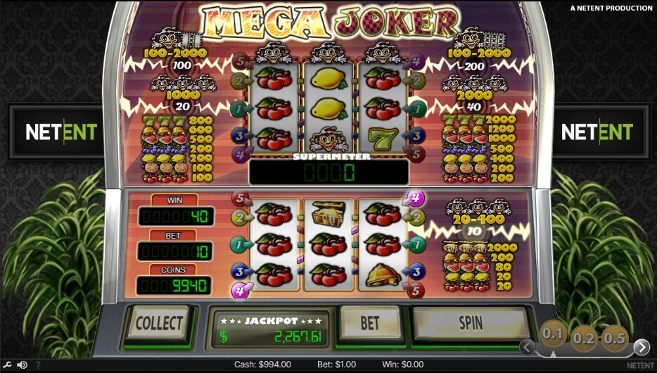 Das Design von Mega Joker ist eine gelungene Mischung aus traditionellem Stil und modernen Akzenten.