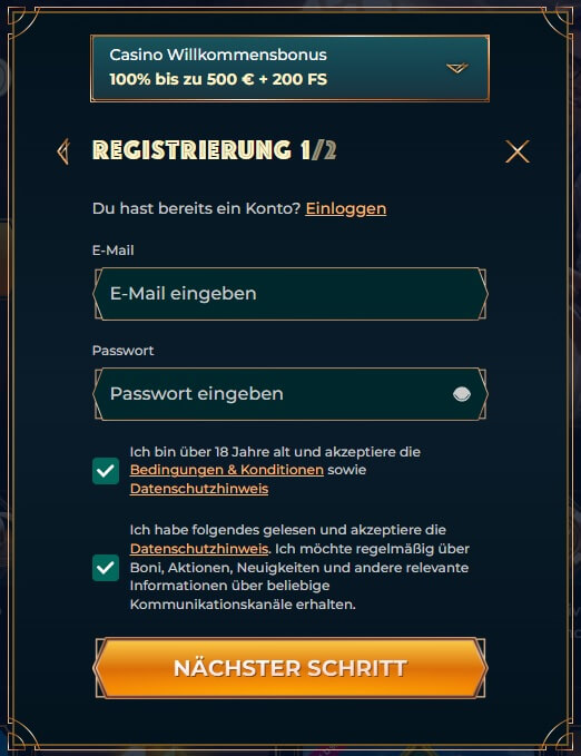 In Ihrem Spielerkonto finden Sie den Bereich 'Verifizierung'. Dort können Sie, sobald es erforderlich ist, die für die Kontoüberprüfung nötigen Informationen hochladen.