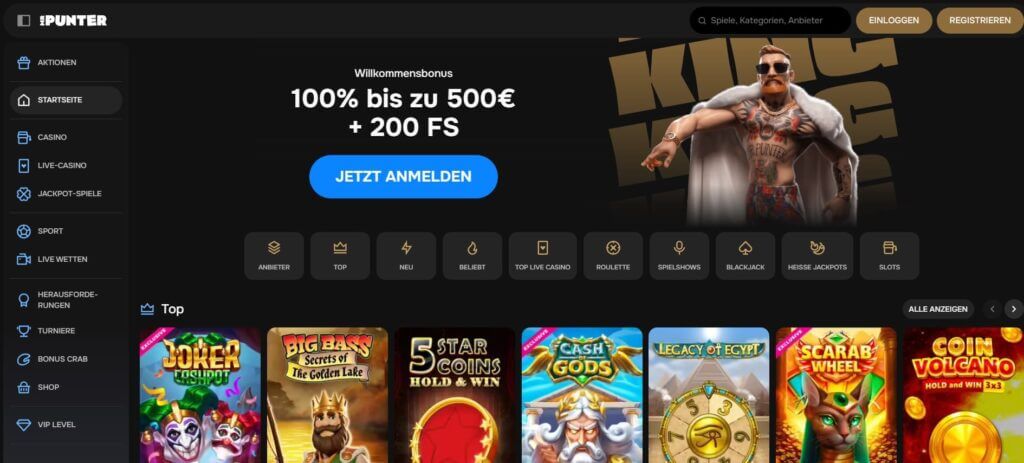 Mit einem Willkommensbonus von 100 % bis zu 500 € und 200 Freispielen startet man im MrPunter Casino voll durch.
