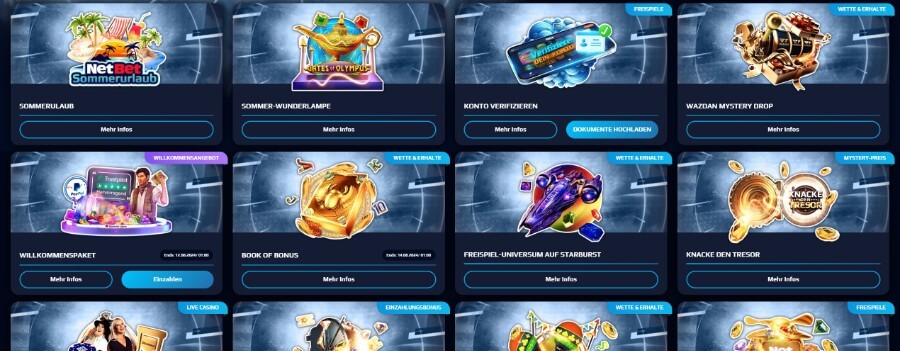 Das Bonusangebot im NetBet Casino.