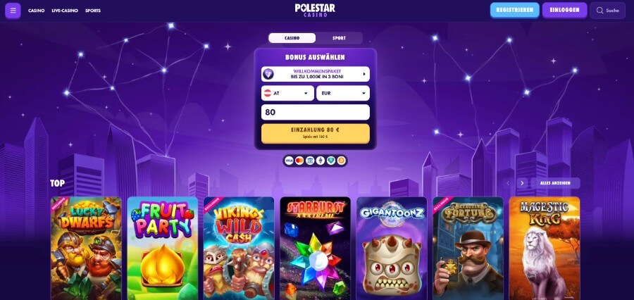 Ein herzlicher Empfang im Polestar Casino