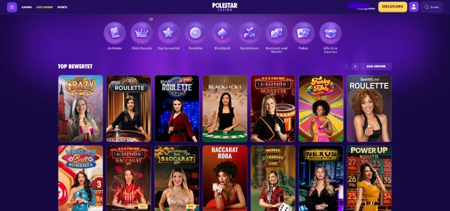 Bereits beim ersten Blick auf die Spiele erwartet Sie eine herausragende Auswahl an Live-Casino-Spielen.