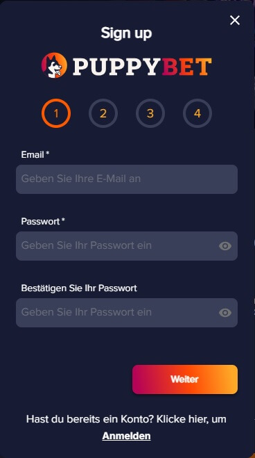 Dokumente, die PuppyBet von Ihnen anfordern kann.