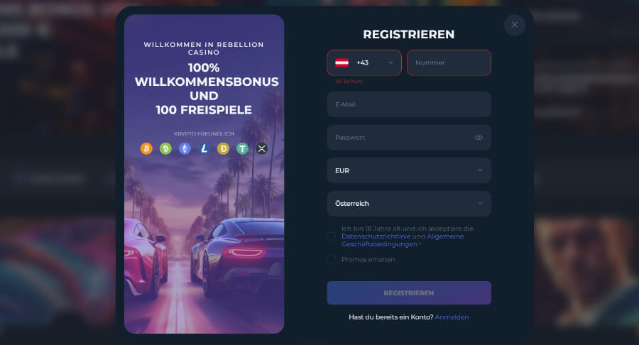Schließen Sie sich der Rebellion an und sichern Sie sich einen großzügigen Bonus von 1000 €!