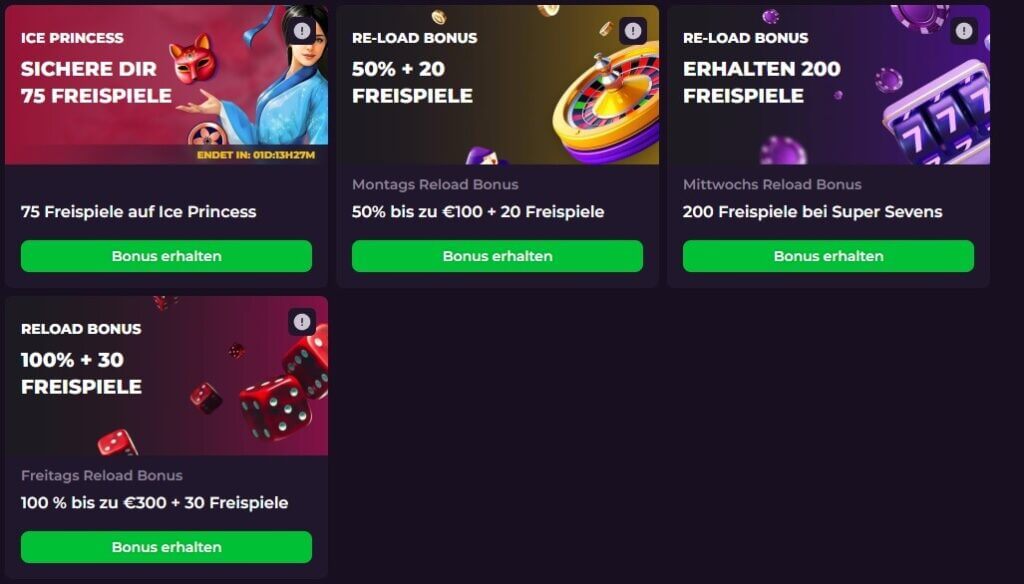 Das Bonusangebot im Rockstar Casino.