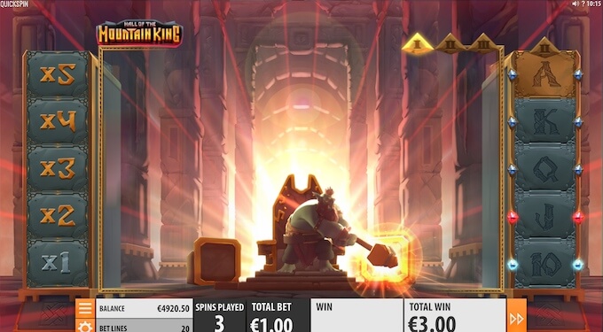 Hall of the Mountain King Hämmer Bild Bonus Feature