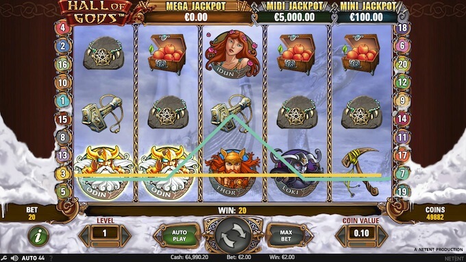 Hall of Gods Gewinnlinien Bild Hall of Gods Gewinnlinien