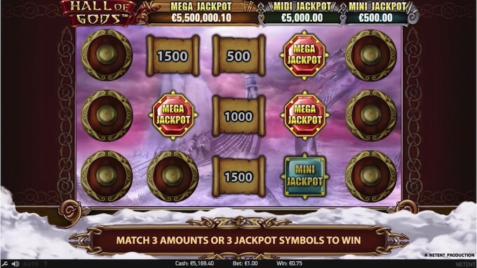 Hall of Gods Jackpot Spiel Bild Hall of Gods Jackpot Spiel