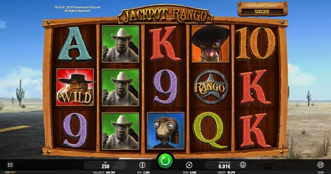 Rango Jackpot Slot Basisspiel Bild Rango Jackpot Slot Basisspiel