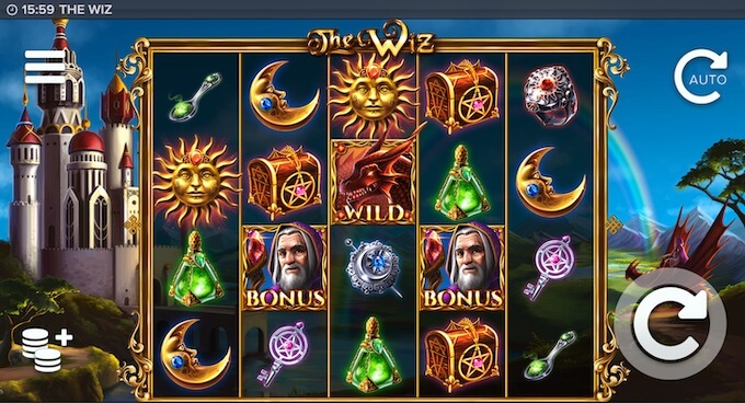 The Wiz Slot Spielfeld Bild The Wiz Spielfeld