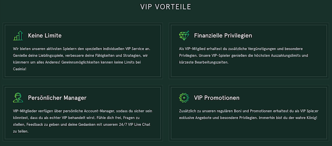Casinia Casino VIP-BONUS Casinia Casino VIP