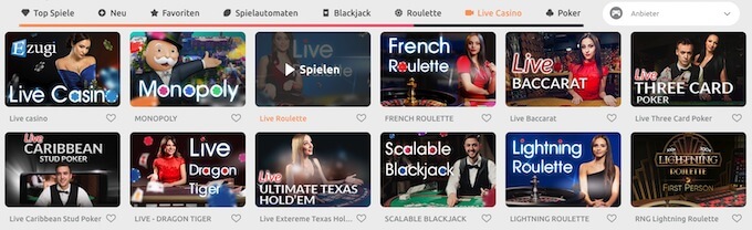 Cadoola Casino Live Casino Spiele Cadoola Casino Live Casino