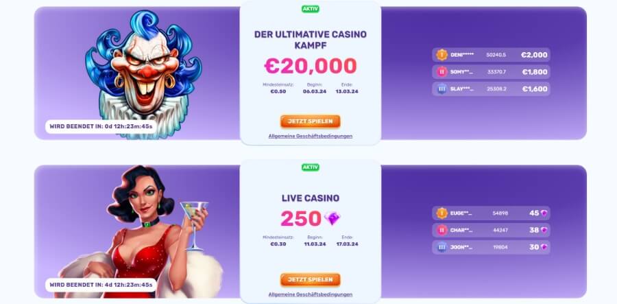 Casino-Turniere machen immer Spaß