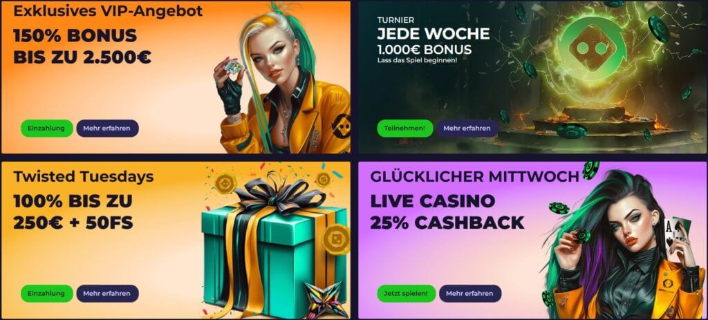 Bei Spinoloco gibt es eine Vielzahl von Bonusaktionen