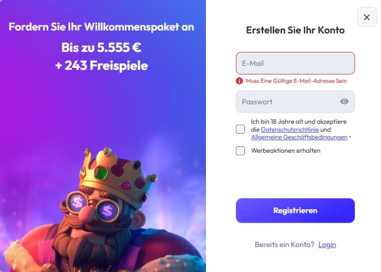 Sie können jederzeit selbst Ihre Kontoverifizierung anstoßen. Laden Sie dafür die erforderlichen