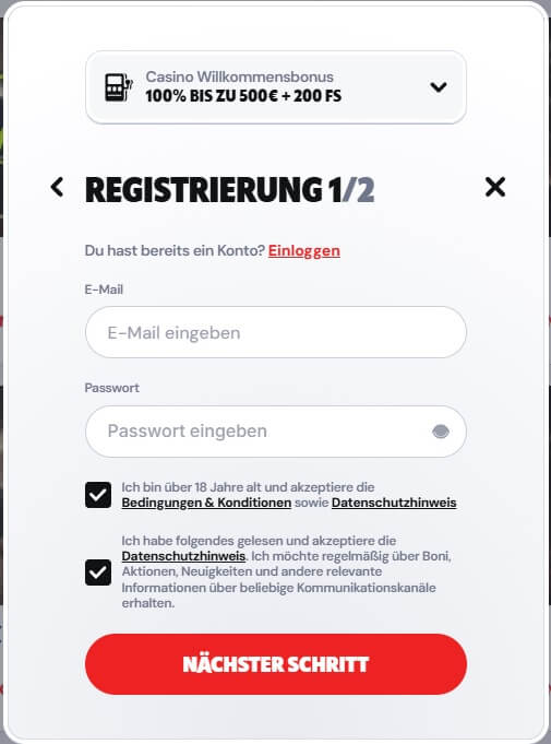 Ein SupaBet Konto kann leicht und problemlos erstellt werden.