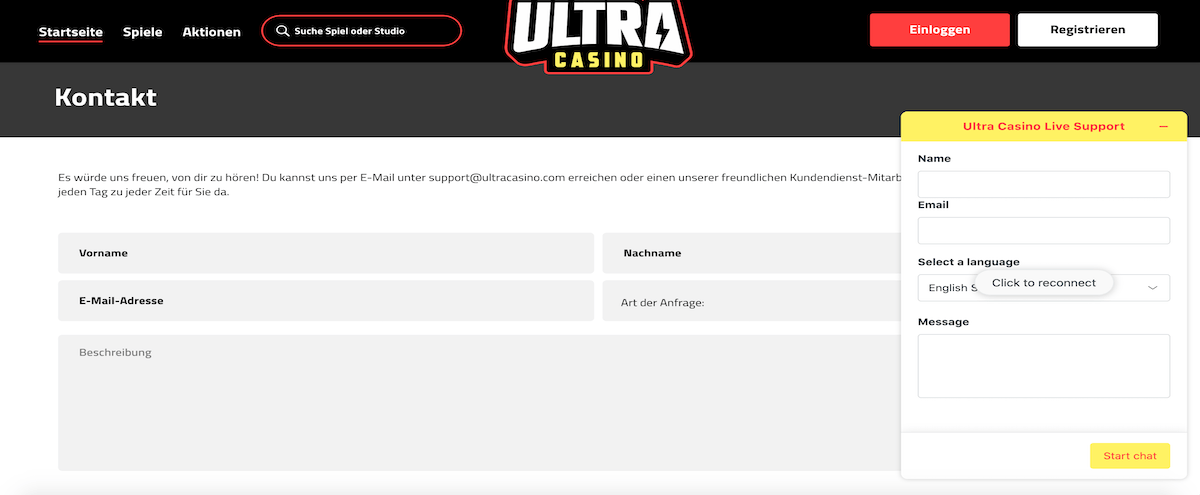 UltraCasino Kundenservice Die MGA-Lizenz steht für strengere Vorgaben als die meisten anderen Lizenzen und gehört zu den renommiertesten, zusammen mit den Lizenzen von der Isle of Man oder Gibraltar.